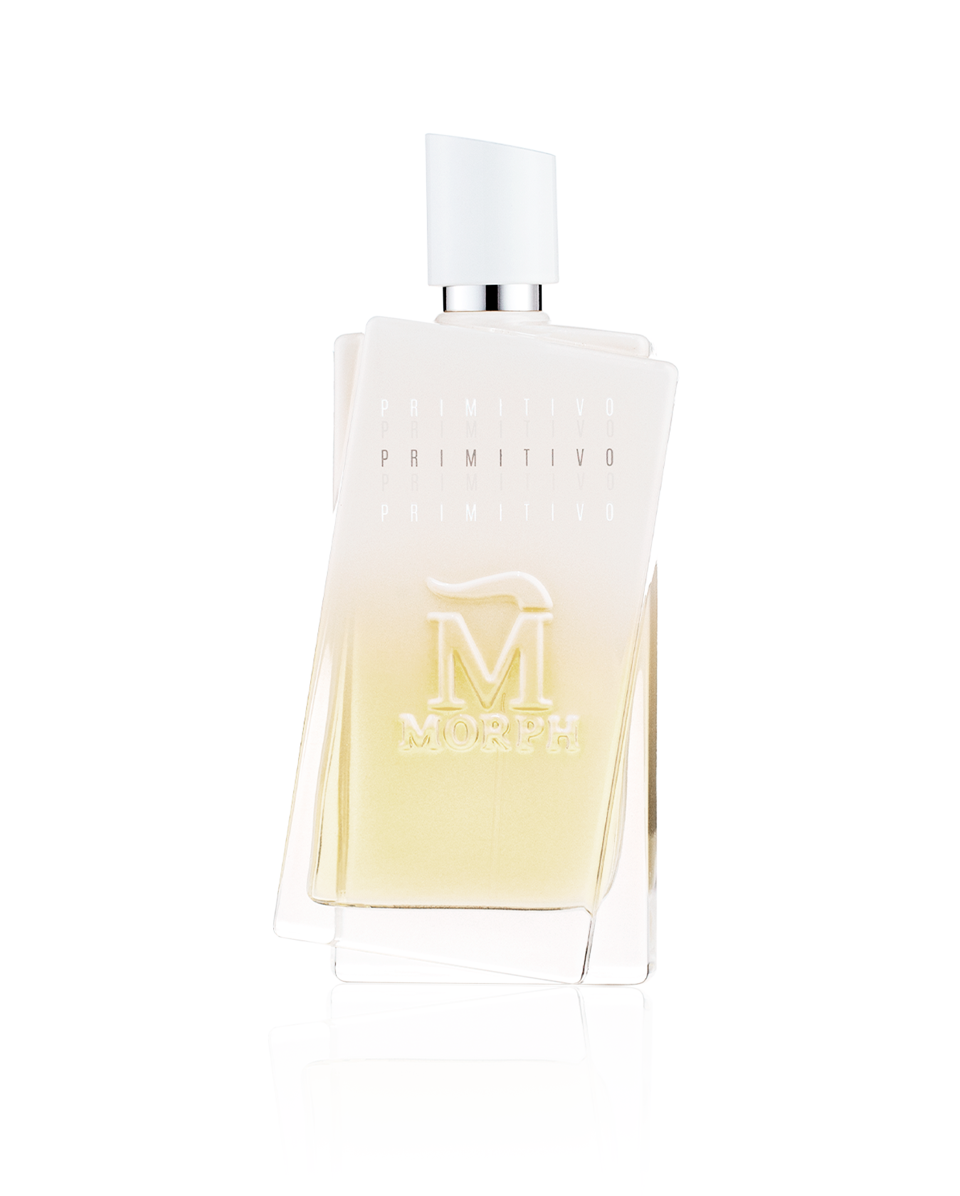 vooraanzicht parfumfles morph primitivo studio aromatic